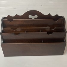 "Escritorio de madera vintage ordenado o estante para cartas estilo victoriano 14"""