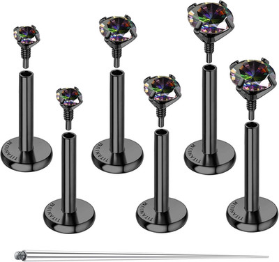 G23 Implant Grade Titanium Flat Back Earrings Hypoallergenic 14K Gold Filled Int