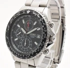 [MINT] Seiko Flightmaster Pilot 7T92-0CF0 Chronograph Black Qz Men Vintage Watch