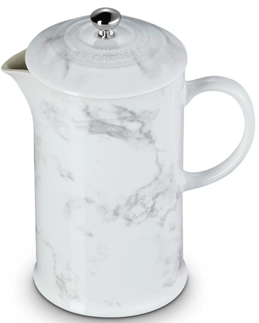 Le Creuset Stoneware 34 Ounce Marble Collection French Press - 🛑 READ