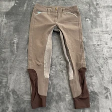 Piper By Smartpak Breeches Women 28R Gray Stretch Full Seat Equestrian Riding