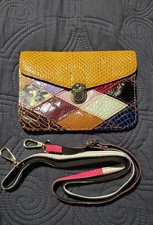 Genuine Leather Clutch Wallet With Crossbody Strap