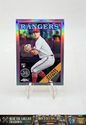 2023 Topps Chrome Josh Jung Rookie #88CU-16 Refractor 1988 Topps 35th Rangers RC