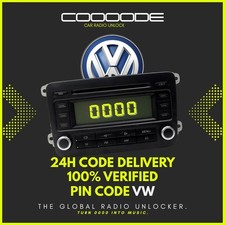 VW Volkswagen Radio Code PIN Unlock Fast RCD RNS 310 510 Alpha Beta Gamma Decode