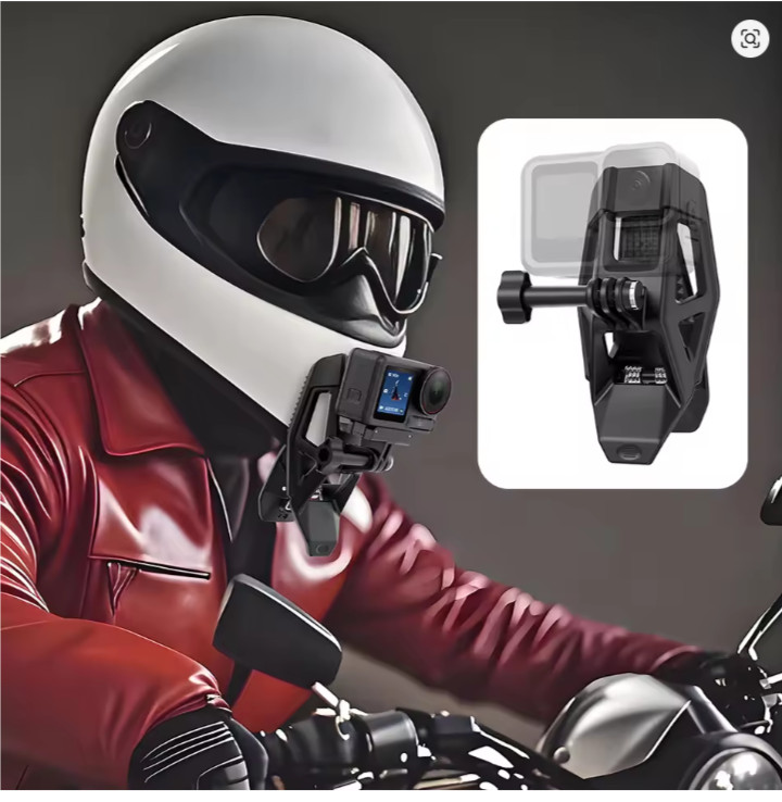 Helmet Chin Mount Clamp for GoPro 13 12 11 10 9 8 & DJI Osmo