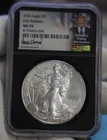 2024 US Silver Eagle $1 NGC MS70 1st Rel. Trump Label/Signer Series