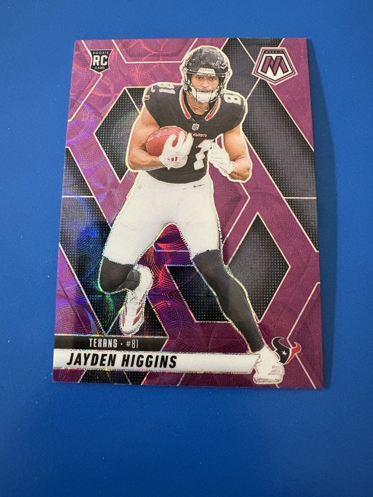 2025 Panini Mosaic Prizm Jayden Higgins # 346 R C Purple Scope