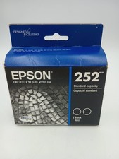 Epson 252 Black Ink Cartridge Twin Pack Standard Capacity New Sealed