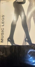 Music Legs Reversible Design Tights One Size