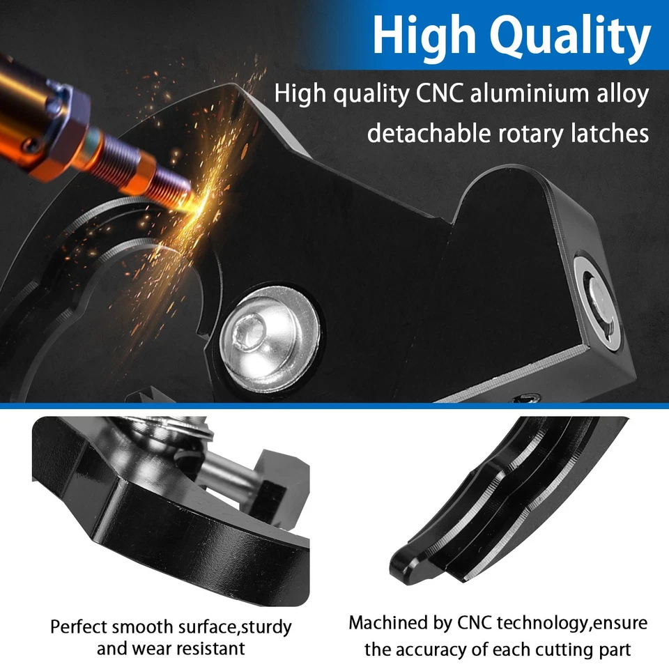 Kit de pestillo de bloqueo desmontable portaequipajes Sissy Bar para Harley Touring Sportster Foto 2 de 4