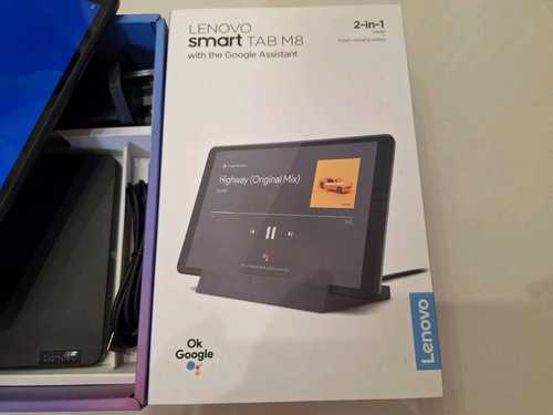 Lenovo Smart Tab M8 8" 32GB Wi-Fi Tablet & Smart Dock-Iron Grey Brand NEW UNUSED - Afbeelding 3 van 5