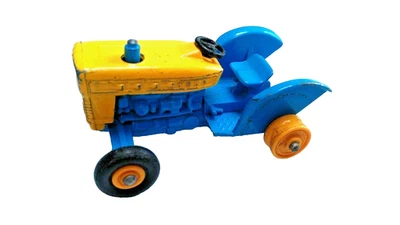 Lesney Matchbox Ford Tractor 39 Blue Yellow Farm Toy Vintage 1970s - Image 1 of 4