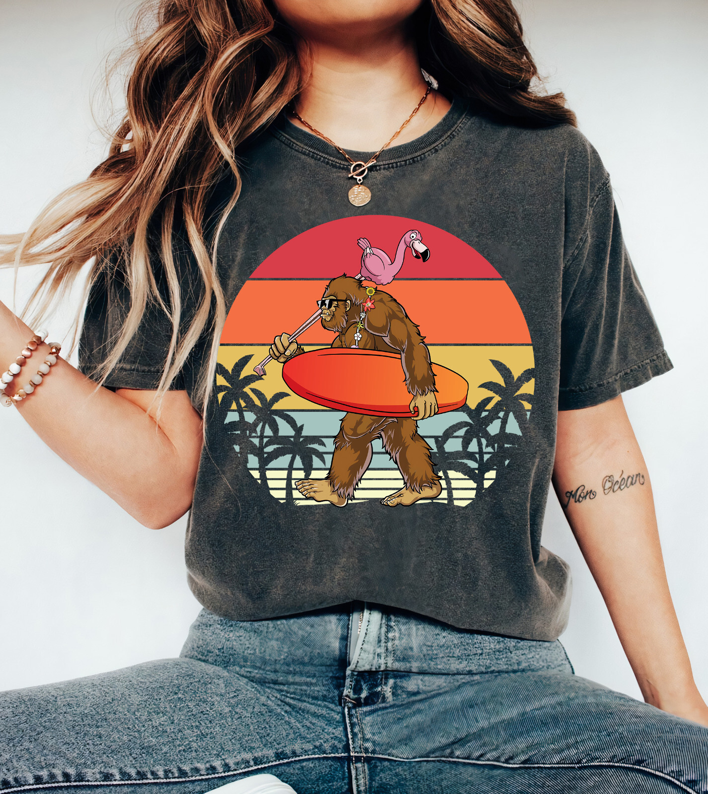 ALTRA Bigfoot Vintage Spiaggia Camicia Estiva Unisex Adulto Maglietta Bambino T shirt 588287