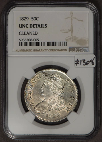 1829 50c Capped Bust Half Dollar - NGC UNC Details - SKU-Z1308
