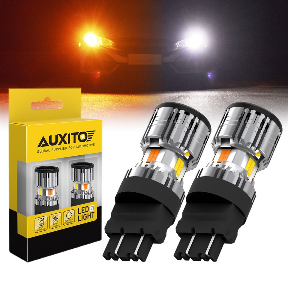 2x 3157 Dual Color Switchback White/Amber Yellow 10LED Turn Signal