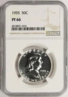 1955 50c Proof Franklin Half Dollar NGC PF66