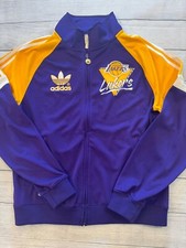 Los Angeles Lakers Track Jacket Mens Large Adidas NBA Basketball Full Zip Sports