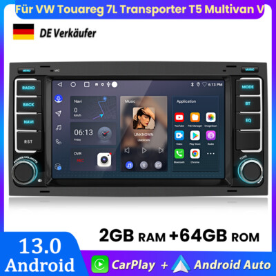 Für VW Touareg T5 Multivan Transporter GPS NAVI Android13 Autoradio BT FM 2+64GB