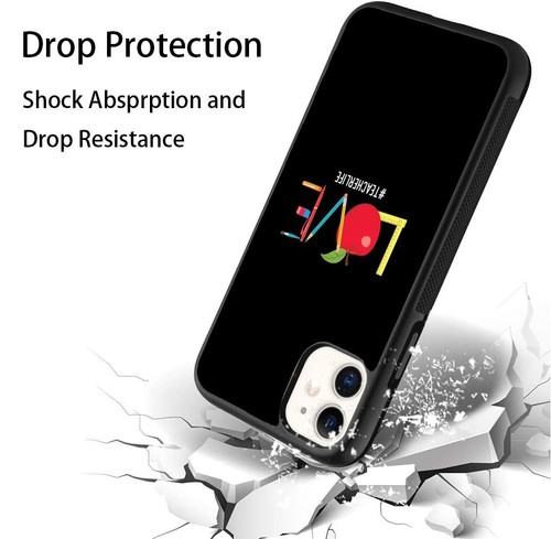Anti fingerprint For iPhone SE XS XR Max 5 6 7 8 Plus Retro Graphic Teacher Life - Picture 24 of 25