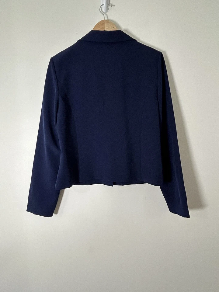 DANNY & NICOLE Women's Blue Polyester Blend 2Pc Pant Suit Size 14 - Image 3 of 4