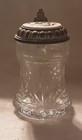 Lidded Beer Stein/Mug Pewter Glass Toothpick Holder — photo 10