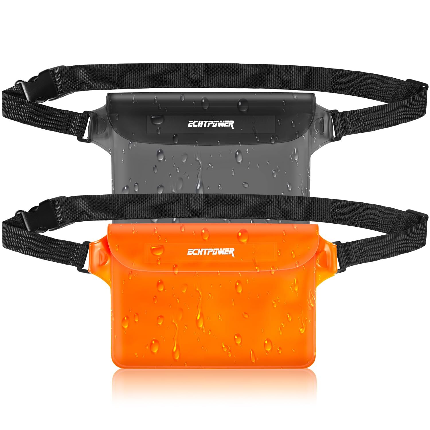 2-Pack Waterproof Pouch Bag Waterproof Fanny Pack Waterproof Dry Bag with Adj...