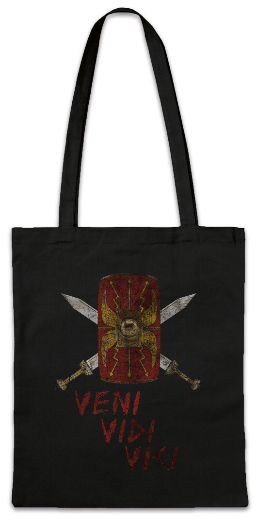 Veni Vidi Vici Shield Shopper Shopping Bag Rome I came saw conquered Caesar