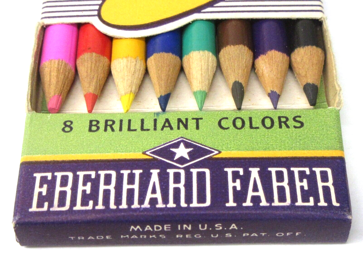 1930's mint unused box EBERHARD FABER #174 COLORED PENCILS k7 | eBay