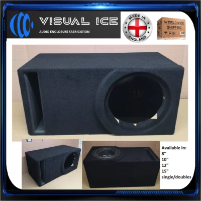 VISUAL ICE 15" 38cm OPTIMUM MDF SLOT PORT VENT SUB BOX SUBWOOFER ENCLOSURE CAR AUDIO BASS