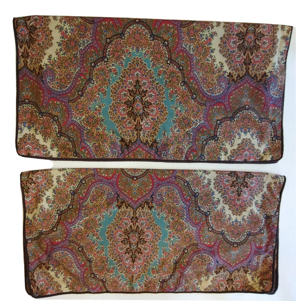 Ralph Lauren "Emerson Paisley" Marrón Cordón Euro Continental - 2 Fundas Foto 4 de 4