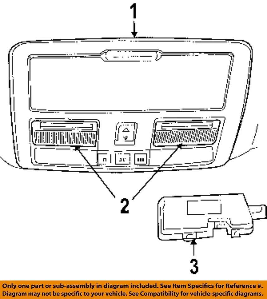 Consola central superior delantera usada se adapta a: Chrysler 300 2010 techo sin techo corredizo delantero U Foto 3 de 4