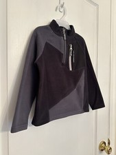Obermeyer Toddler Boys Black Gray Fleece Half Zip Jacket Size M 4-5