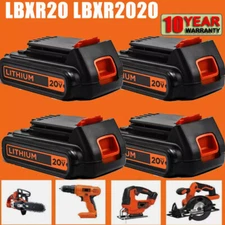 2PCS Battery For LBXR20 Black Decker 20V Lithium MAX Battery Li-Ion LBXR2020