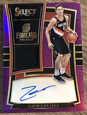 2017-18 Panini Select Rookie Jersey Auto Purple Zach Collins /99