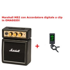 MARSHALL MS-2 amplificatore portatile Chitarra iPhone iPad Accordatore OMAGGIO