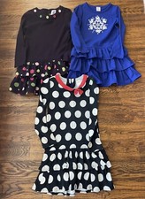Gymboree Lot of 3 Girl  s dresses Holiday Royal Blue Burgundy Black Size 5