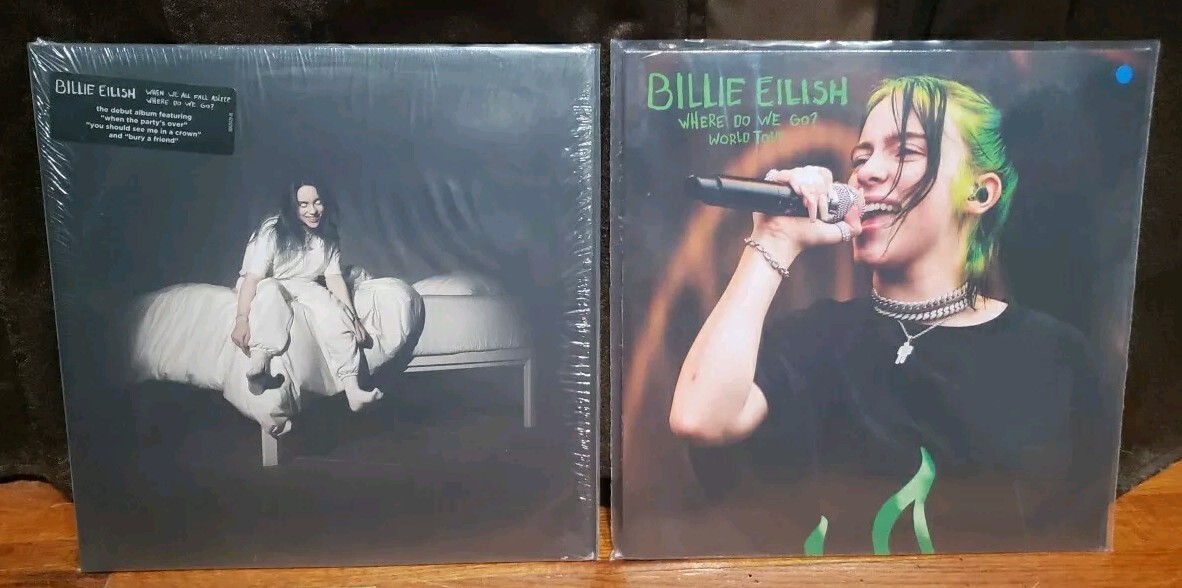 Lot 2 Billie Eilish Vinyl Records Where Do We Go? World Tour