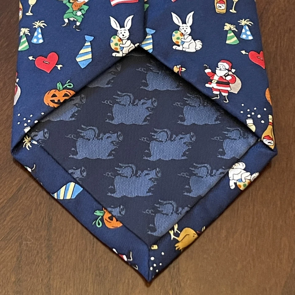 Corbata de cuello Alynn azul hecha a mano 100 % seda para hombre hecha en China Foto 2 de 4