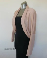 WOLFORD FINE MERINO CARDIGAN JACKET SIZE LARGE IN PINK 100% VIRGIN WOOL NWT