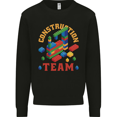 Bau lustige Bausteine Steine Kinder Sweatshirt Pullover