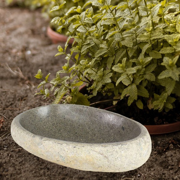VogelträNke TräNke Vogelbad Schale Naturstein FüR Den Garten Bis Ca. 35 Cm S1-image