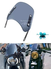 Universal Smoke 5-7" Motorcycle Front Headlights Windscreen Windshield For Honda
