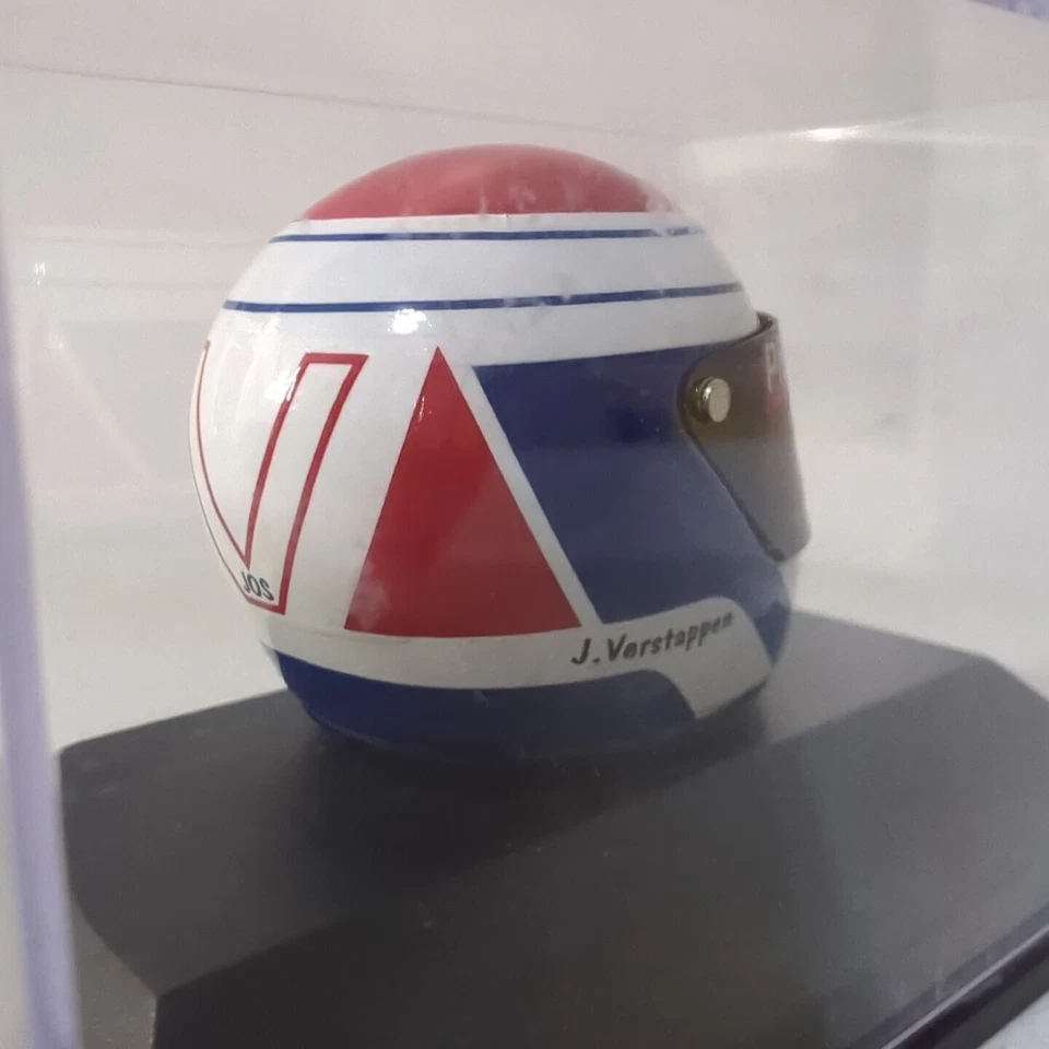 MINICHAMPS 1/8 JOS VERSTAPPEN 1996 DRIVERS HELMET F1 CASED MODEL FORMULA ONE - Image 3 of 4