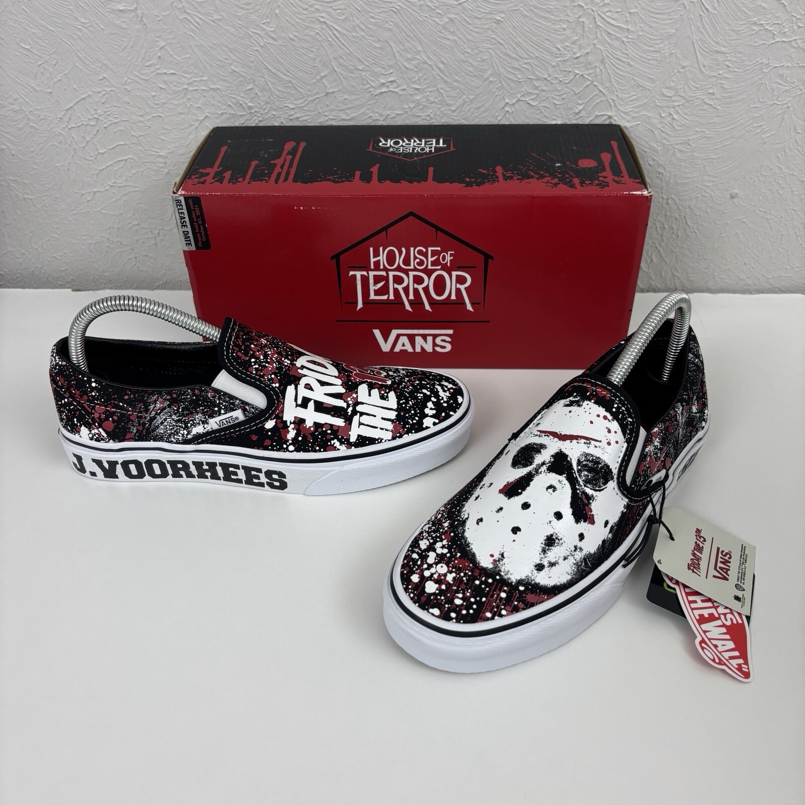 VANS House of Terror Friday the 13th glow in dark Jason Voorhees Shoe M 7.5  W 9