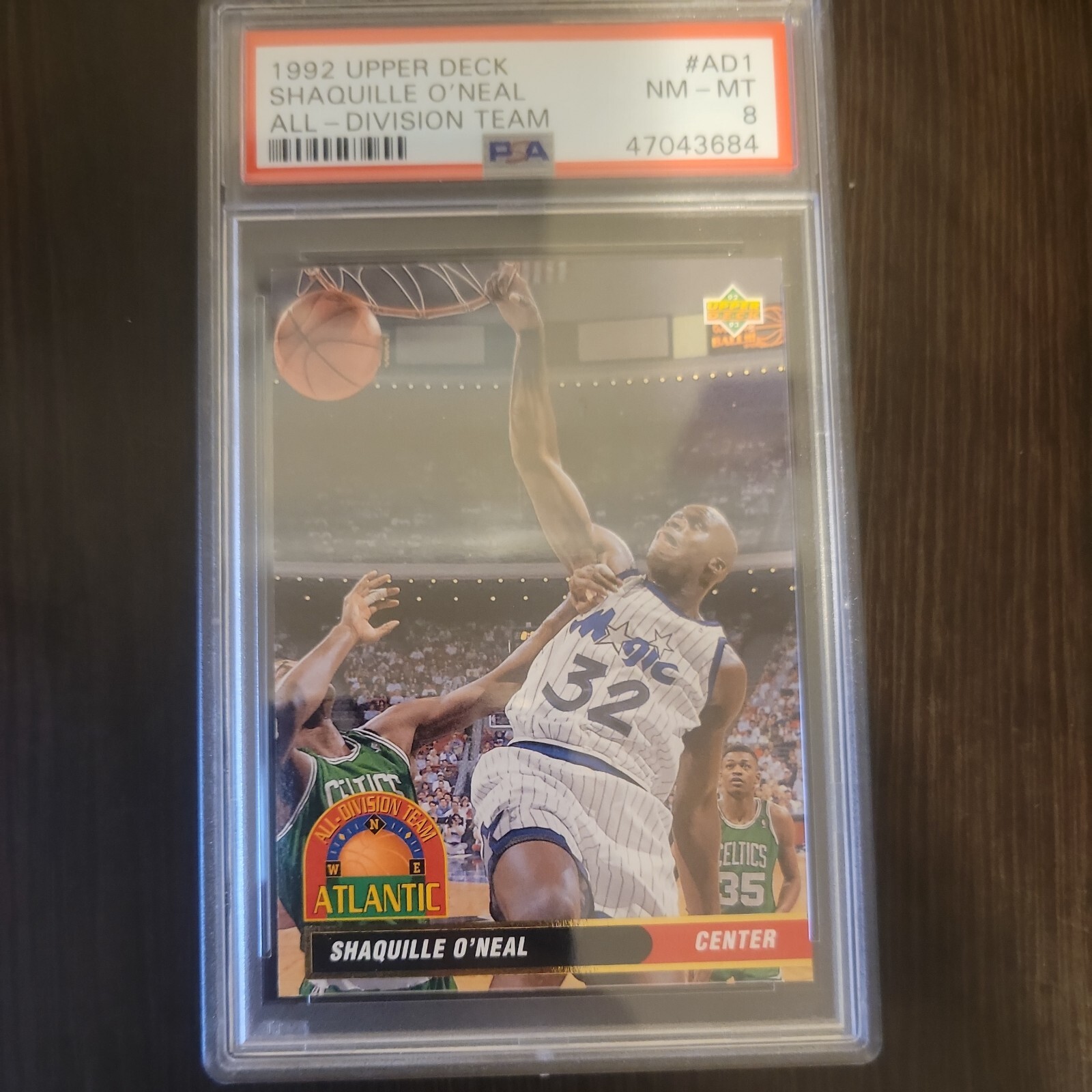 1992-93 Upper Deck - All-Division Team #AD1 Shaquille O'Neal (RC) PSA 8