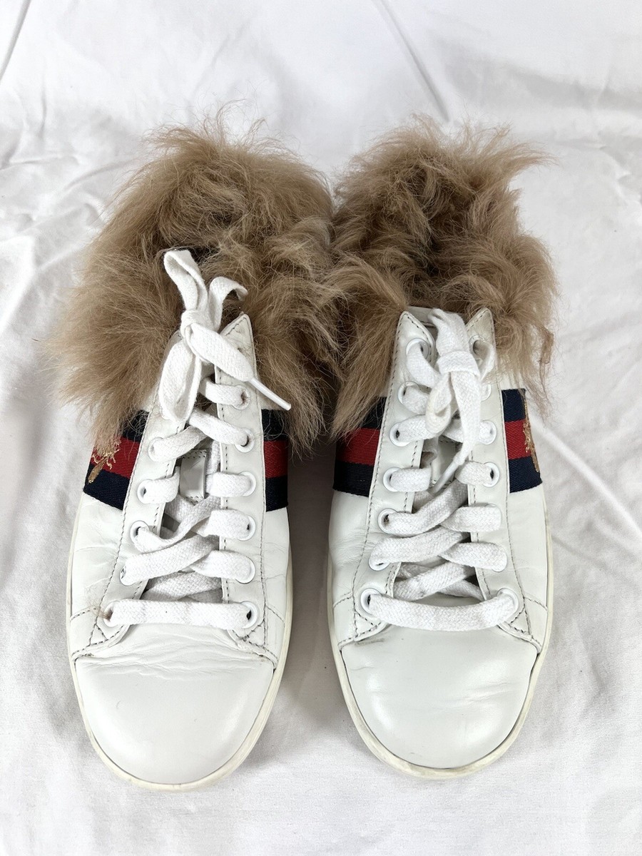 Gucci Ace Gucci Shoes With Fur Womens Gucci Women Ace Sneakers Trainers  Shoes Size