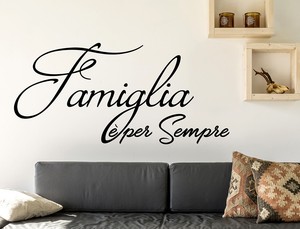 Adesivi Murali Frasi Amore Famiglia E Per Sempre Adesivo Murale Frase Stickers Ebay