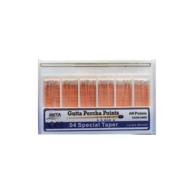 Meta Absorbent Paper Points #45, Taper 0.04, Color Coded, Spill-Proof