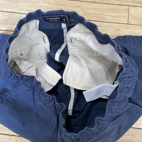 ABERCROMBIE AND FITCH Y2k Shorts Men M Blue Light Twill Beach Lounge Drawstring - Picture 9 of 19