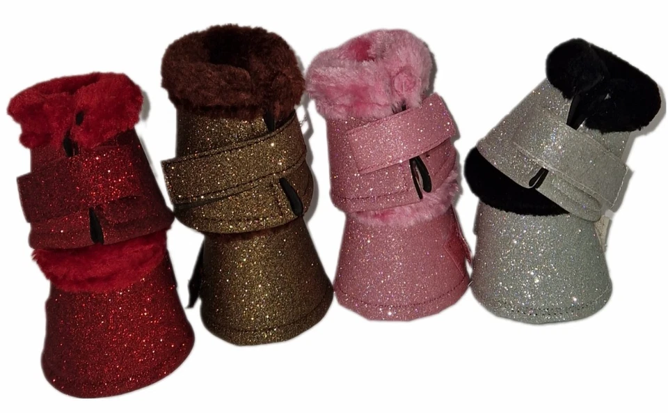 Hufglocken Mini Shetty Glitzer Falabella Rot Rosa Blau Silber Braun Schwarz TY - Bild 2 von 4